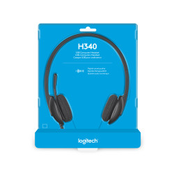 Logitech H340 USB Computer Headset Met digitale audio