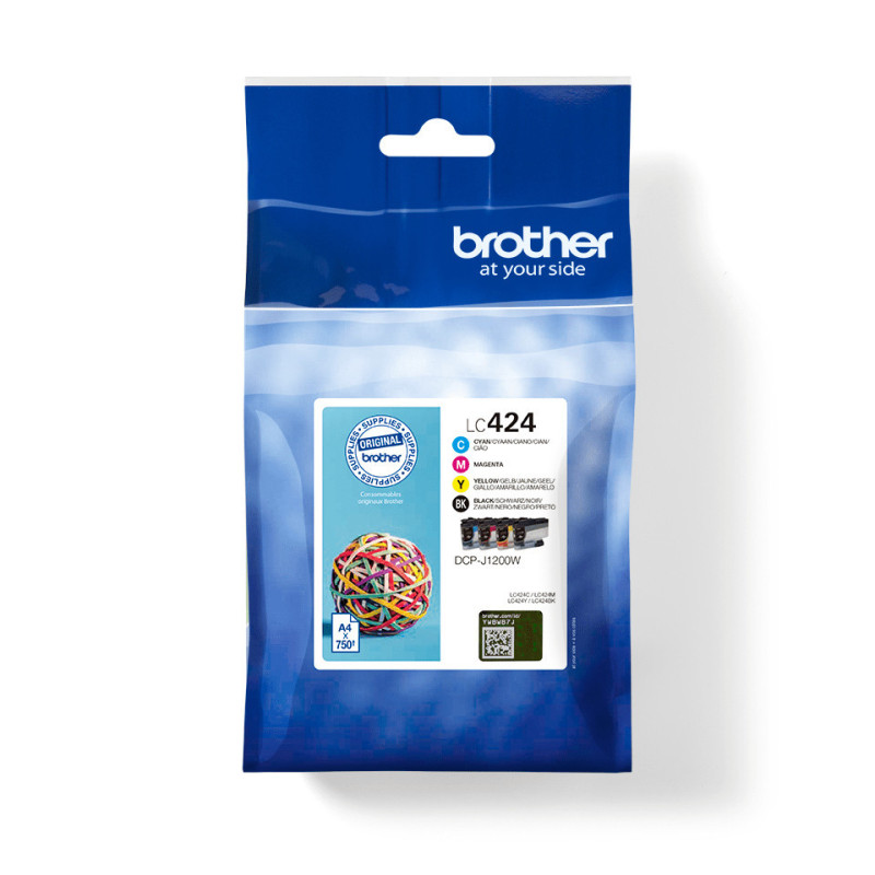 Brother LC-424VAL inktcartridge 4 stuk(s) Origineel Zwart, Cyaan, Magenta, Geel