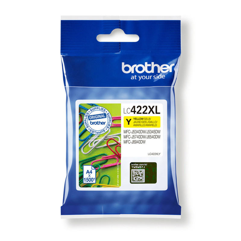 Brother LC-422XLY inktcartridge 1 stuk(s) Origineel Geel