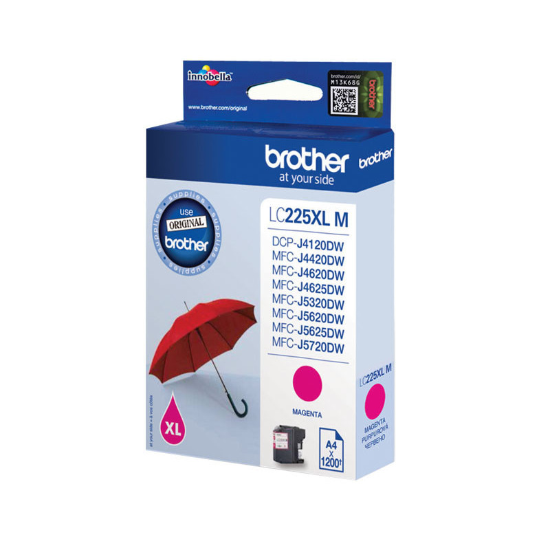 Brother LC-225XLM inktcartridge 1 stuk(s) Origineel Magenta