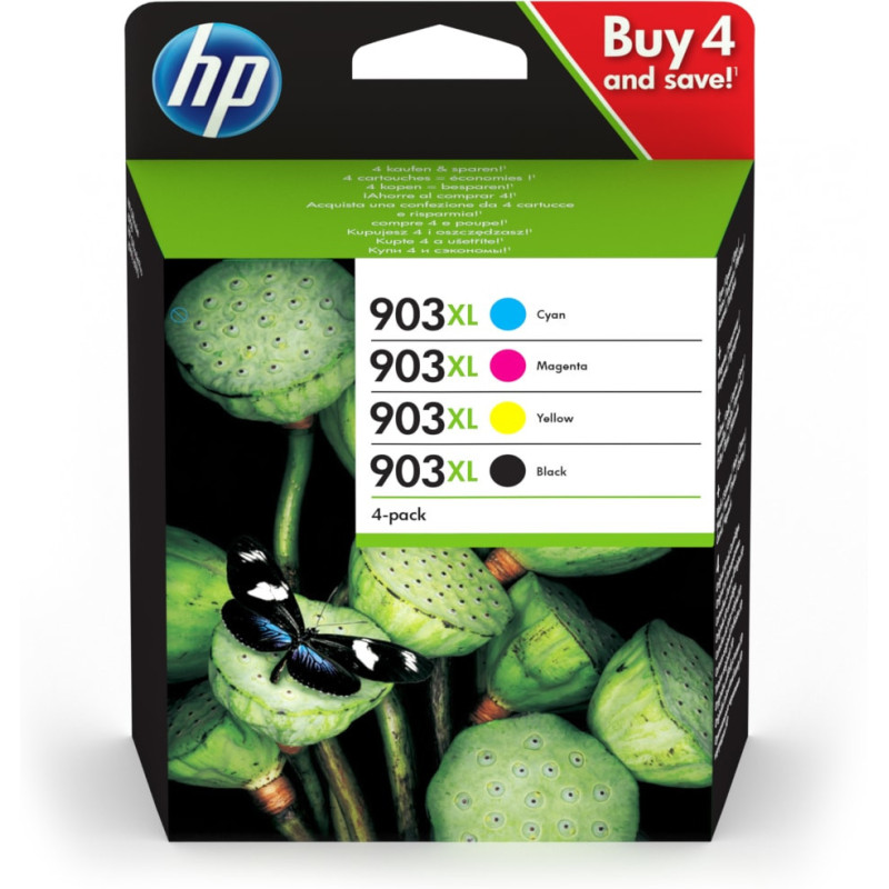 HP 903XL 4 stuk(s) Origineel - Zwart, Cyaan, Magenta, Geel