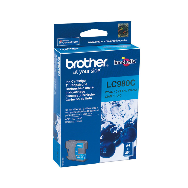 Brother LC-980C inktcartridge 1 stuk(s) Origineel Cyaan